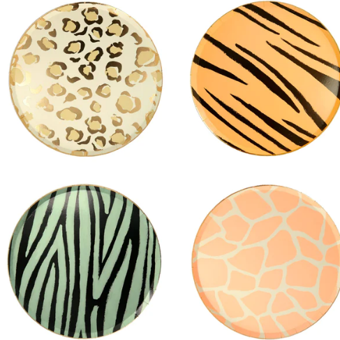 Platos pequeños Safari Animal Print (x 8)