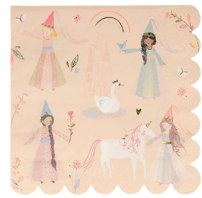 Servilletas grandes princesa (x 16)