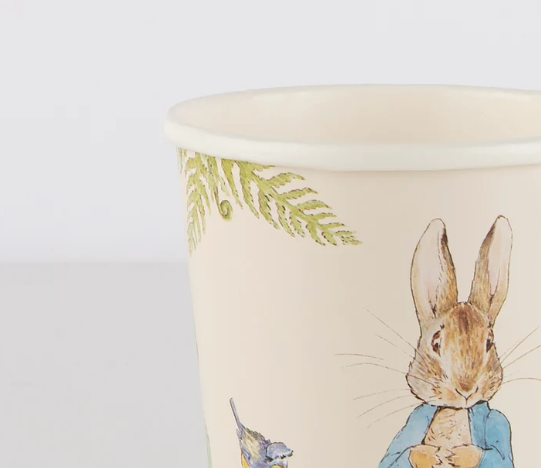 Vasos conejo Peter Rabbit En El Jardín (x 8)