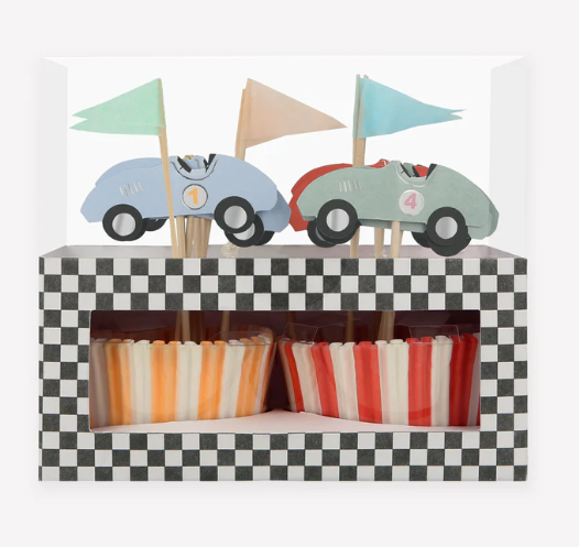 Kit de cupcakes carros(x 24 adornos)