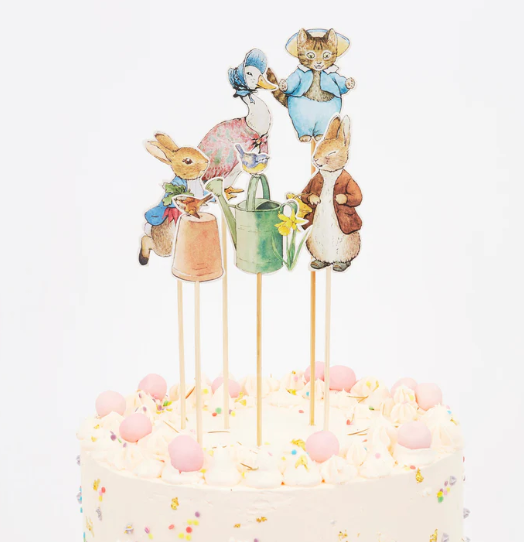 Toppers torta  Peter Rabbit™ y sus amigos (x 6)