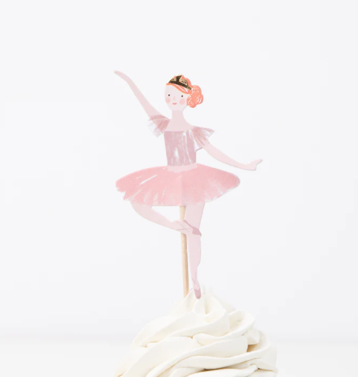 Kit de cupcakes de bailarina ballet (x 24 adornos)