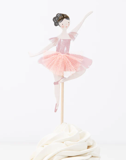 Kit de cupcakes de bailarina ballet (x 24 adornos)