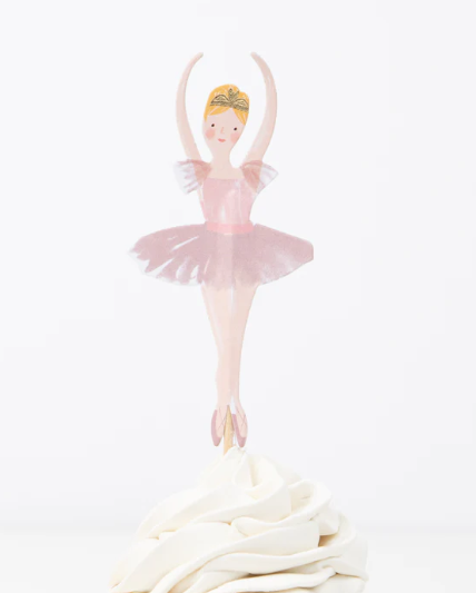 Kit de cupcakes de bailarina ballet (x 24 adornos)