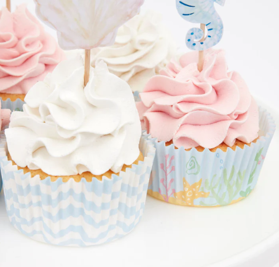 Kit de cupcakes sirena (x 24 adornos)