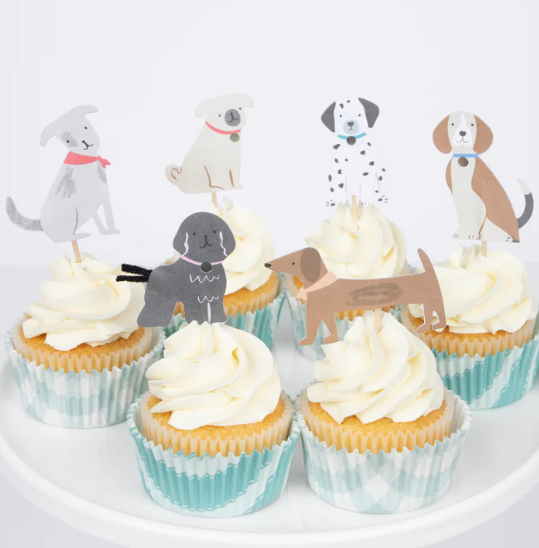 Kit de cupcakes perros (x 24 adornos)