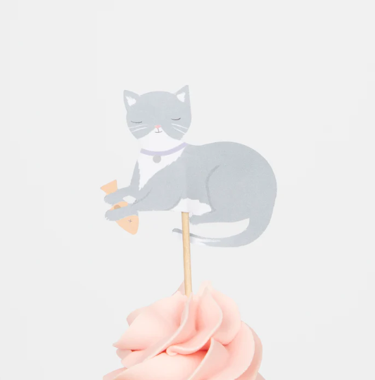 Kit de cupcakes de lindos gatos (x 24 adornos)