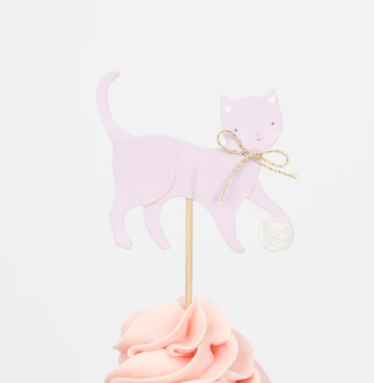 Kit de cupcakes de  lindos gatos  (x 24 adornos)