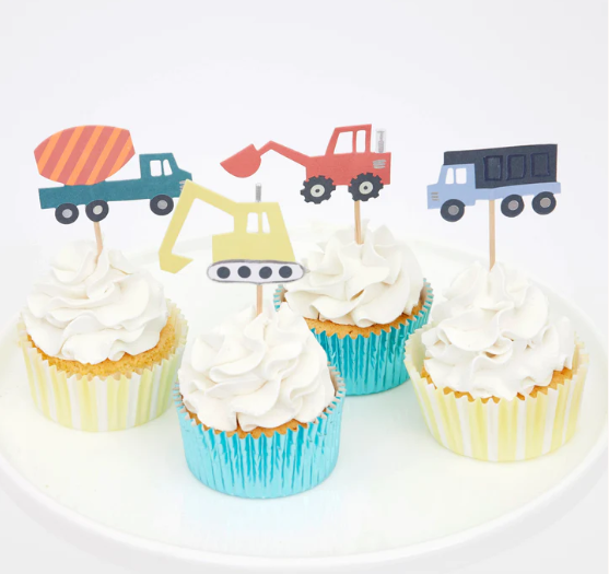 Kit de cupcakes de construcción (x 24 adornos)