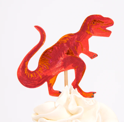 Kit de cupcakes  Dinosaurios (x 24 adornos)