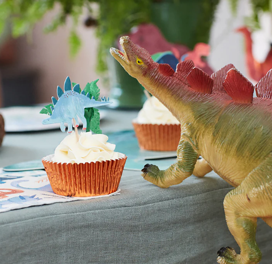 Kit de cupcakes  Dinosaurios (x 24 adornos)