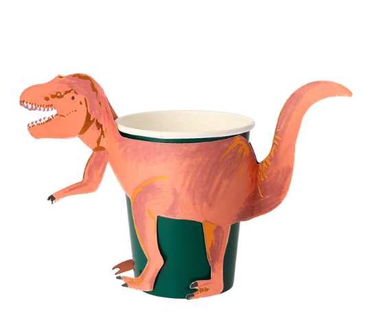 Vasos de dinosaurio T-Rex (x 8)