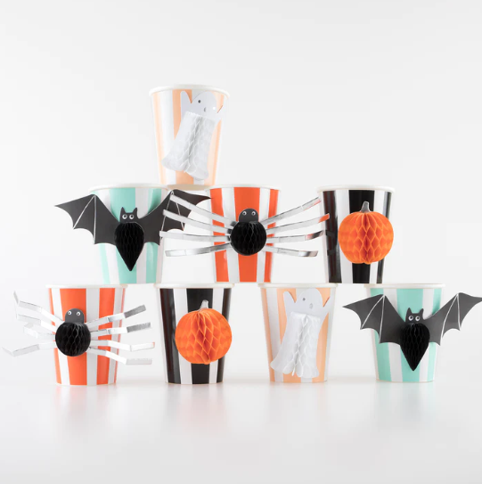 Vasos  de Panal de Halloween (x 8)