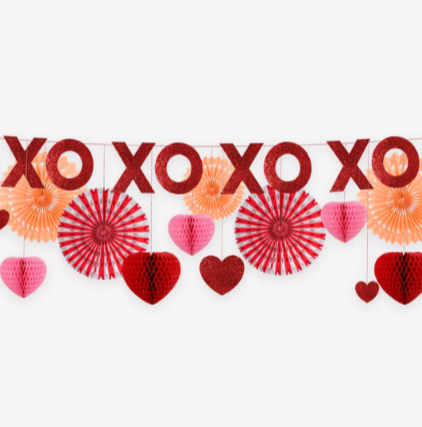 Guirnalda de corazones de nido de abeja (producto sin empaque original)