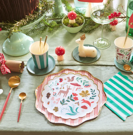 Vasos de bosque invernal x 8