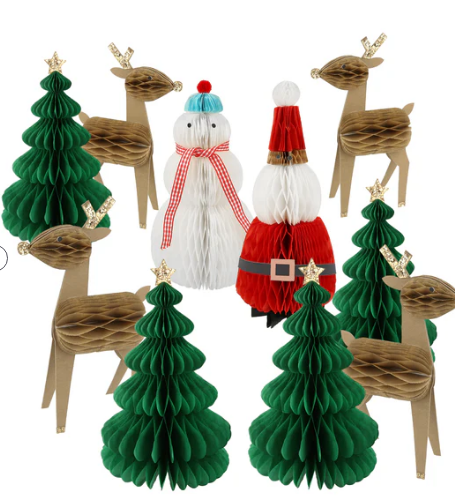 Personajes de navidad de panal x 10