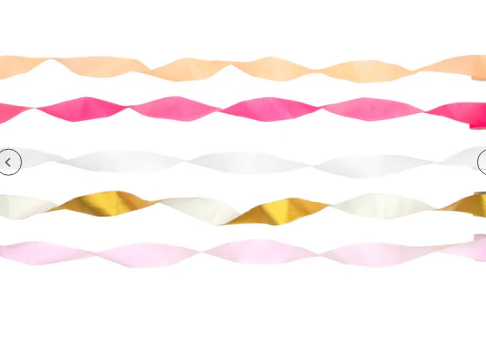 Serpertina papel crépe rosa (x5)