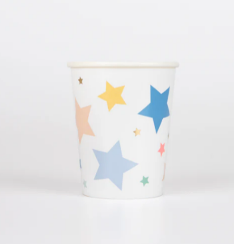 Vasos estrella feliz cumpleaños(x7) producto sin empaque original