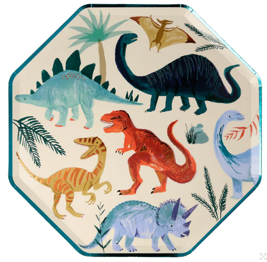 Platos grande del  Reino de los Dinosaurios (x 8)