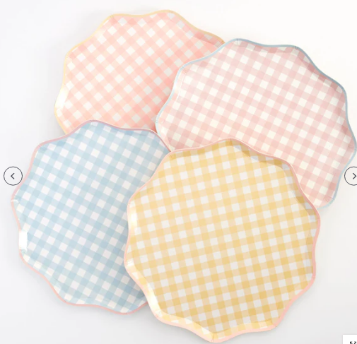 Platos grande a cuadros(x12)