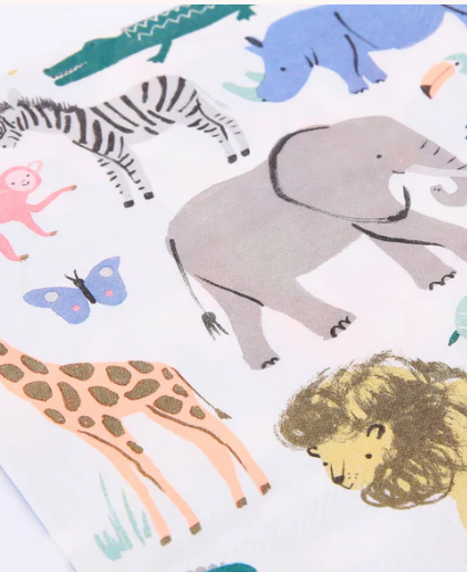 Servilletas grandes de safari Animales X 20
