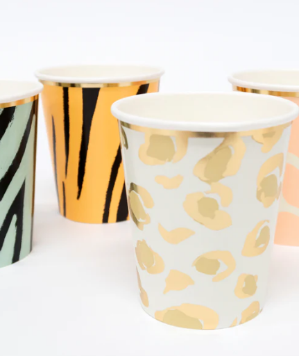 Vasos de Fiestas safari animal Print