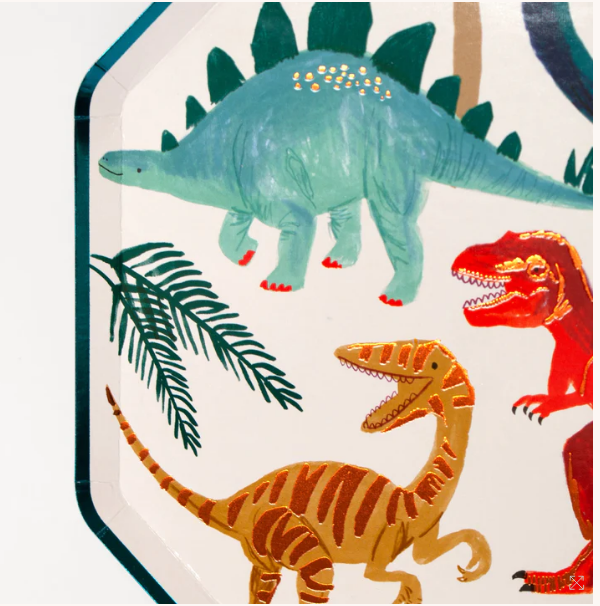 Platos grande del  Reino de los Dinosaurios (x 8)