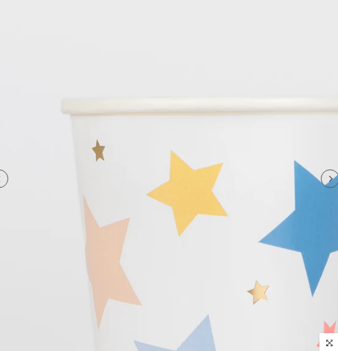 Vasos estrella feliz cumpleaños(x8)