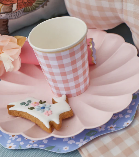 Vasos de cuadros Vichy