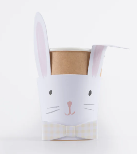 Vasos de conejo con orejas caídas (x 8)