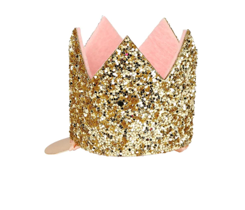 Pinza para el cabello Mini Gold Glitter Crown