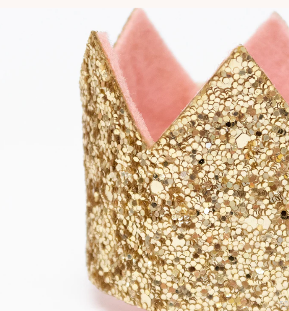 Pinza para el cabello Mini Gold Glitter Crown