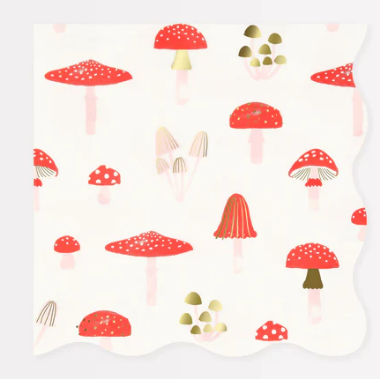 Servilletas Grandes Mery Mushrooms x 16