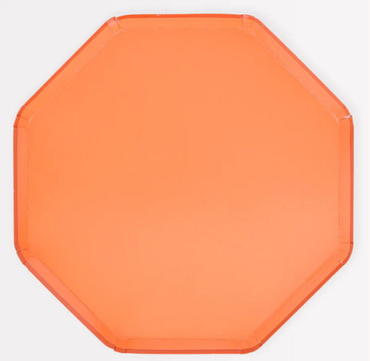 Platos naranja claro  (x 8)