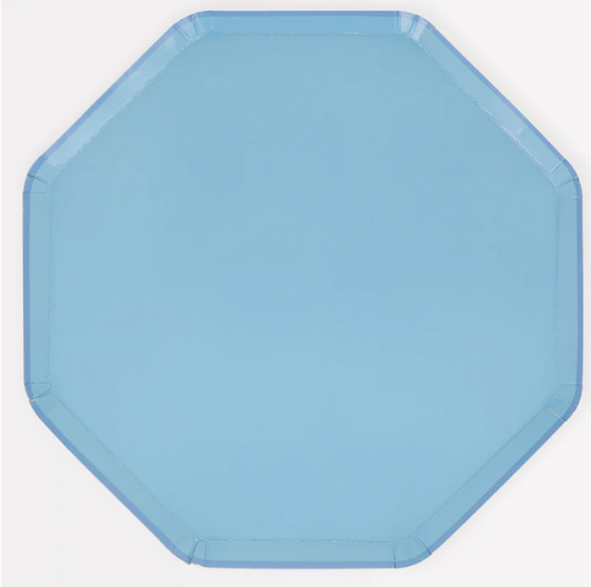 Platos grande azul claro(x8)