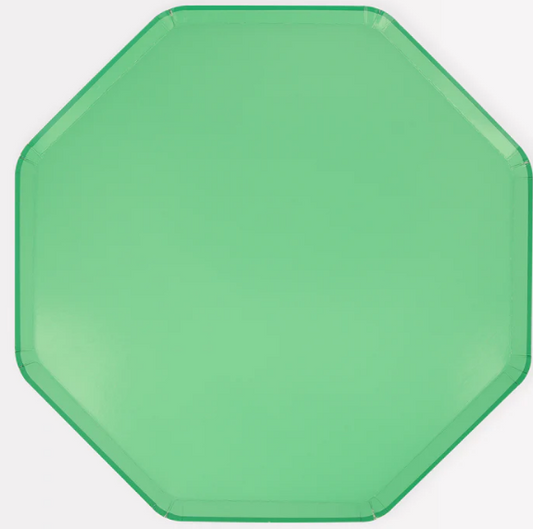 Platos verde esmeralda (x 8)