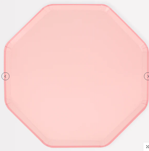 Platos grandes rosados (x8)