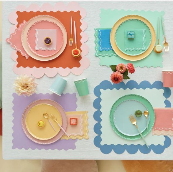 Vasos de línea ondulada mixta (x 8)