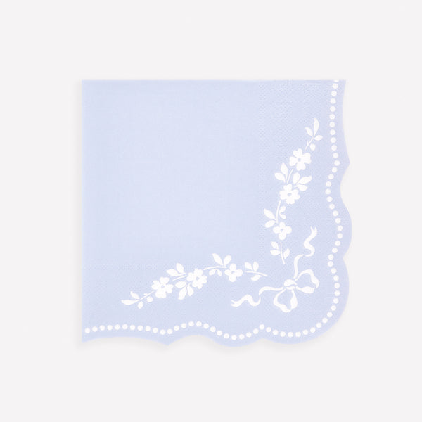 Servilleta rococó azul (x16)