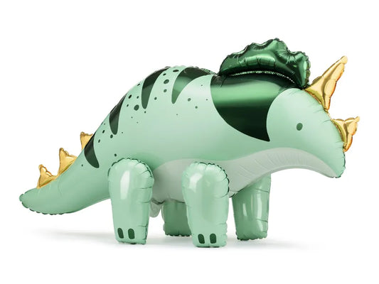Globo de aluminio  Dinosaurio Triceratops, 101 x 60,5cm, verde