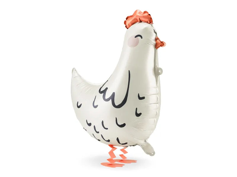 Globo de aluminio Gallina, 48x60 cm (blanco)