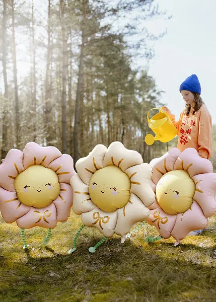 Flor globo de aluminio, 104x104 cm, rosa rubor