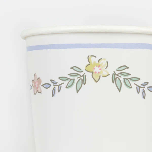 Vasos estilo floral chintz (x8)