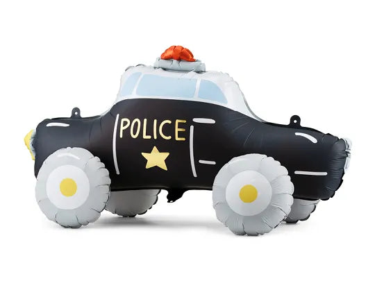Globo de papel de aluminio de pie Coche de policía, mezcla, 90 x 41 cm