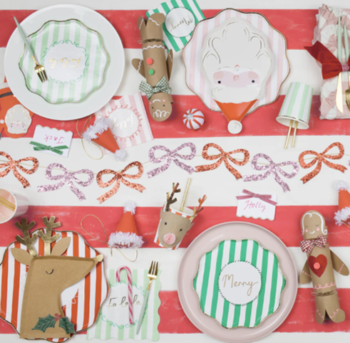 Tarjetas de mesa con lazo de terciopelo