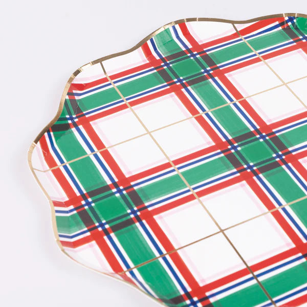 Platos de cena a cuadros (x8)
