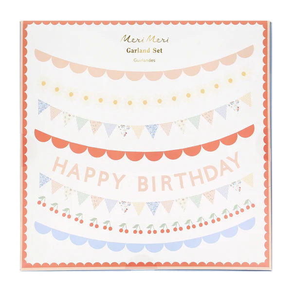 Set guirnaldas de cumpleaños patchwork
