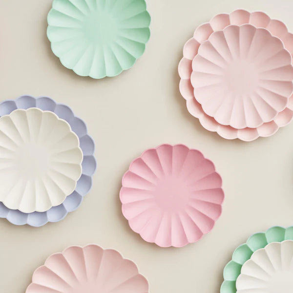 Platos grandes compostable multicolor (x8)