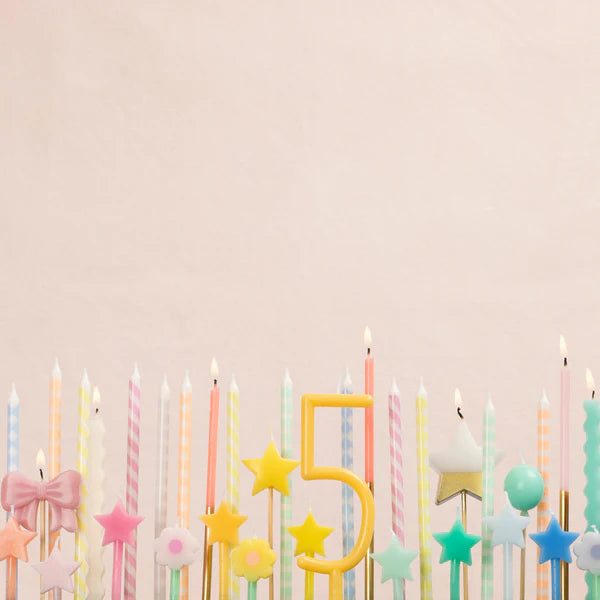 Velas de arcoiris margaritas (x12)