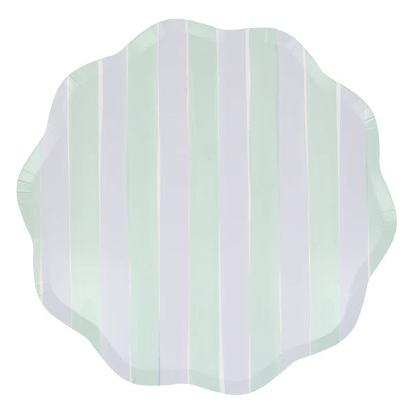 Plato grande a rayas (x8)